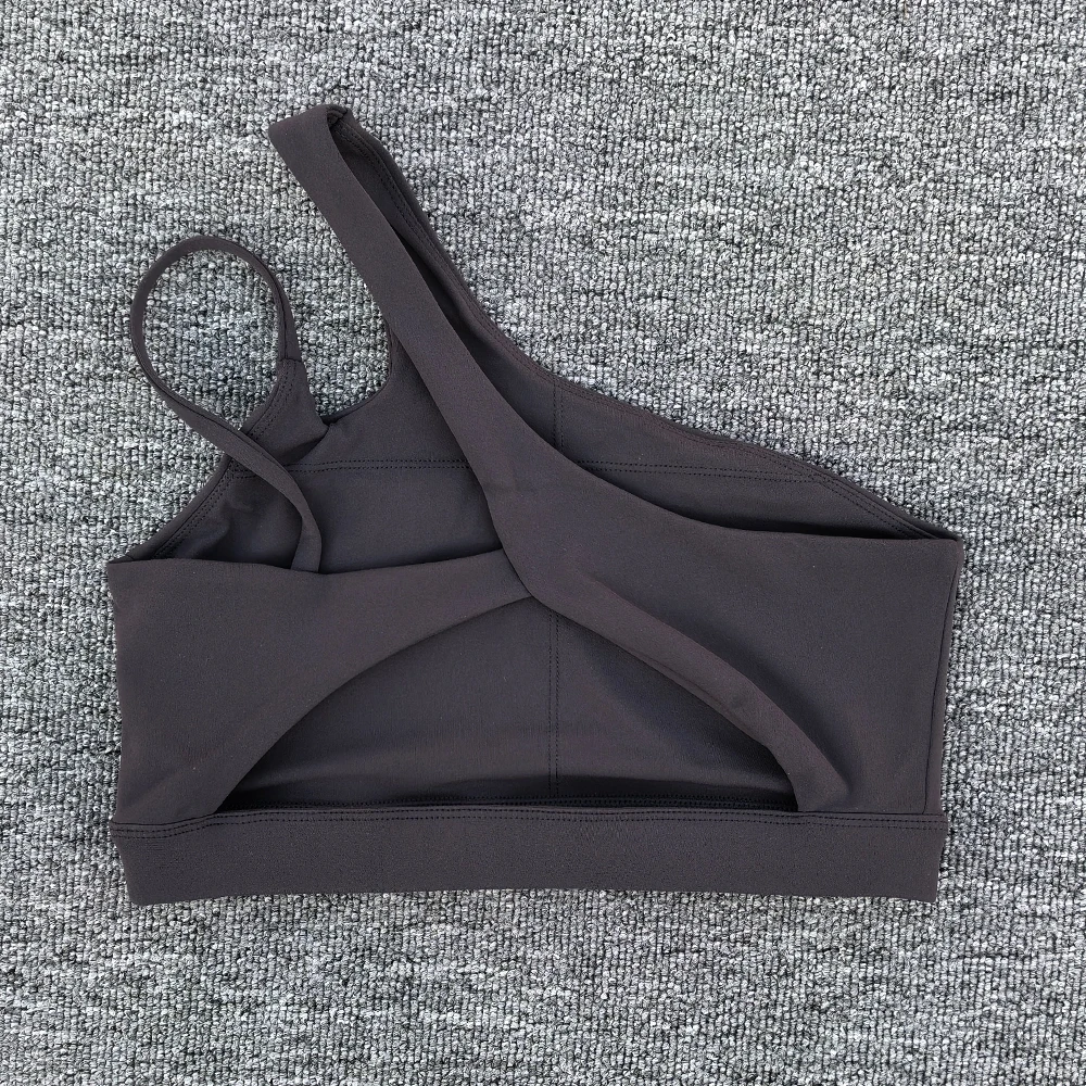 Women Shockproof Sport Bra Women's Beautiful Back Gym Sports Underwear Women Oblique Shoulder Straps Running Fitness Yoga Bra ﻿