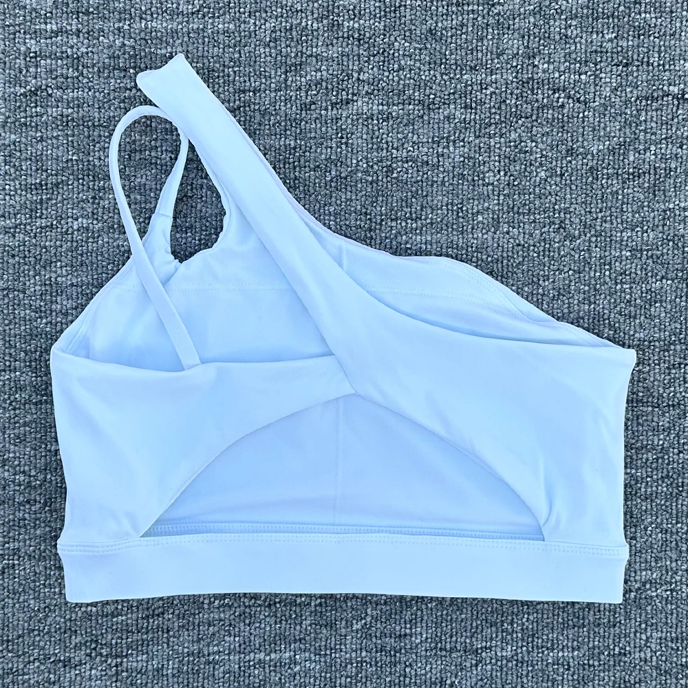 Women Shockproof Sport Bra Women's Beautiful Back Gym Sports Underwear Women Oblique Shoulder Straps Running Fitness Yoga Bra ﻿