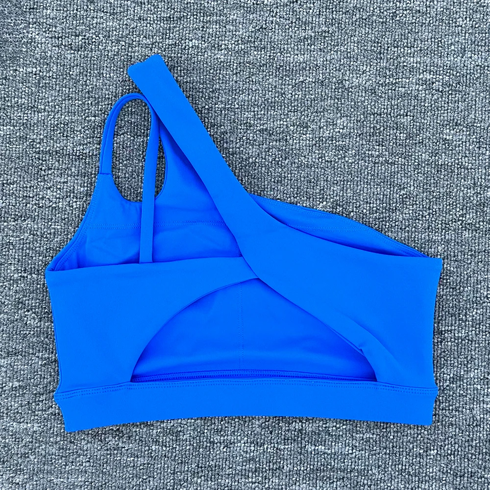 Women Shockproof Sport Bra Women's Beautiful Back Gym Sports Underwear Women Oblique Shoulder Straps Running Fitness Yoga Bra ﻿