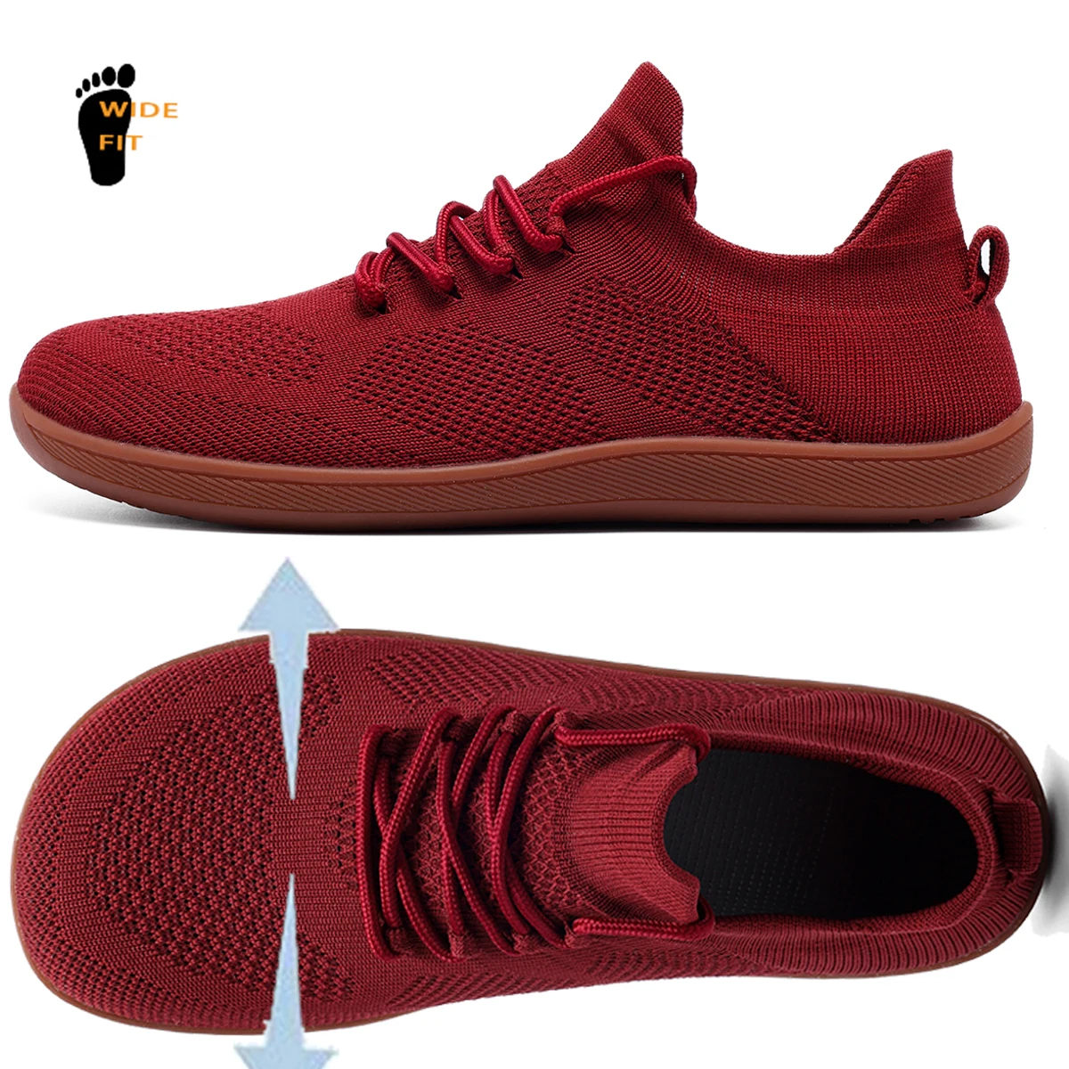Minimalist Barefoot Shoes Unisex Lightweight Breathable Zero Soles Wide Toe Men's Running Shoes Outdoor Casual Walking Shoes
