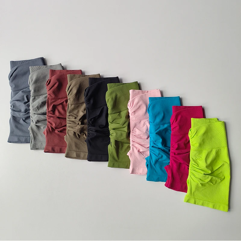 High Waist Seamless Yoga Shorts for Women Sexy Booty Tummy Control Gym Short Leggings Breathable Running Workout Shorts