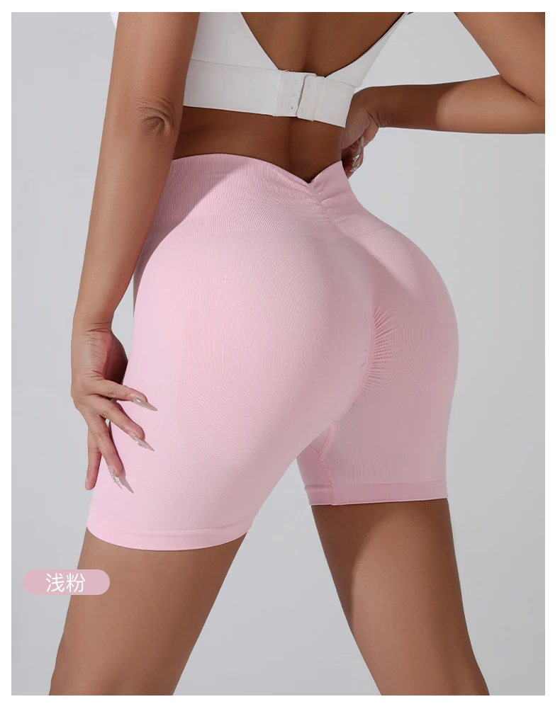 High Waist Seamless Yoga Shorts for Women Sexy Booty Tummy Control Gym Short Leggings Breathable Running Workout Shorts