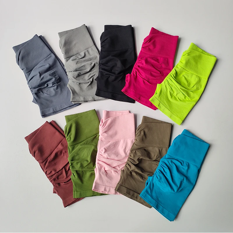 High Waist Seamless Yoga Shorts for Women Sexy Booty Tummy Control Gym Short Leggings Breathable Running Workout Shorts