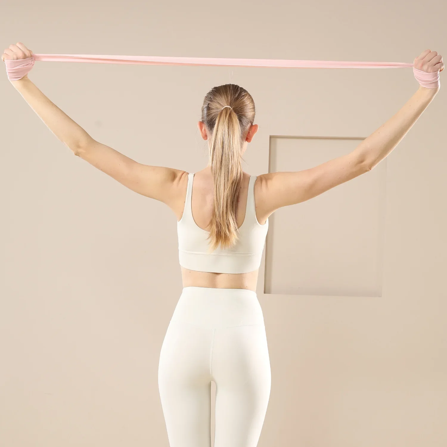 WOSWEIR-Yoga Rally Home Stretching Resistance Strap for Beginners Ladies Body Fitness Latin Dance Stretch Strap