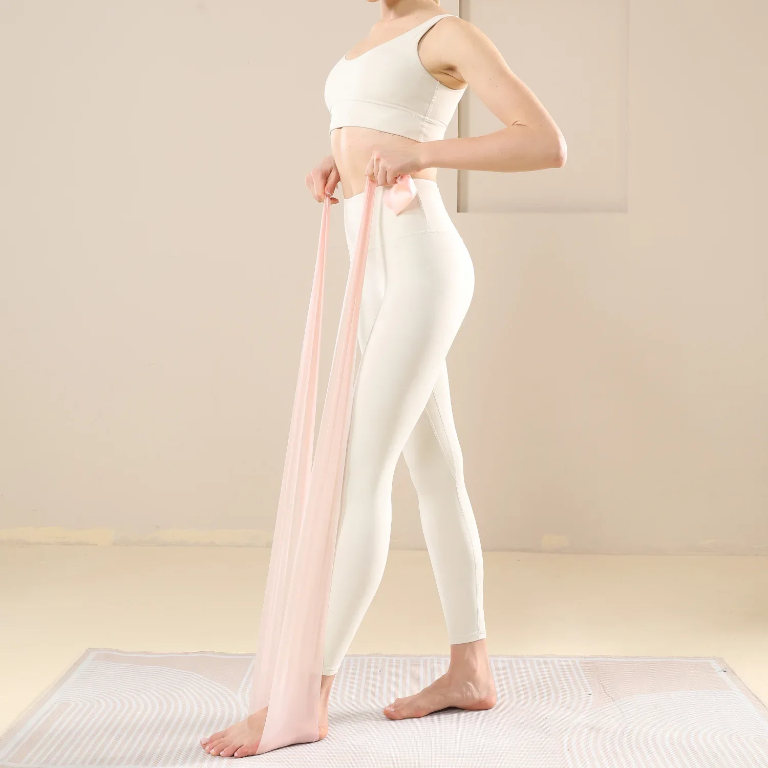 WOSWEIR-Yoga Rally Home Stretching Resistance Strap for Beginners Ladies Body Fitness Latin Dance Stretch Strap