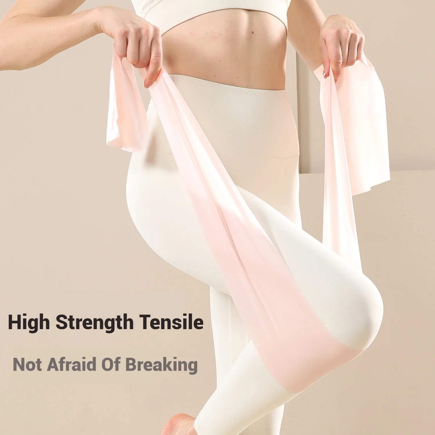 WOSWEIR-Yoga Rally Home Stretching Resistance Strap for Beginners Ladies Body Fitness Latin Dance Stretch Strap