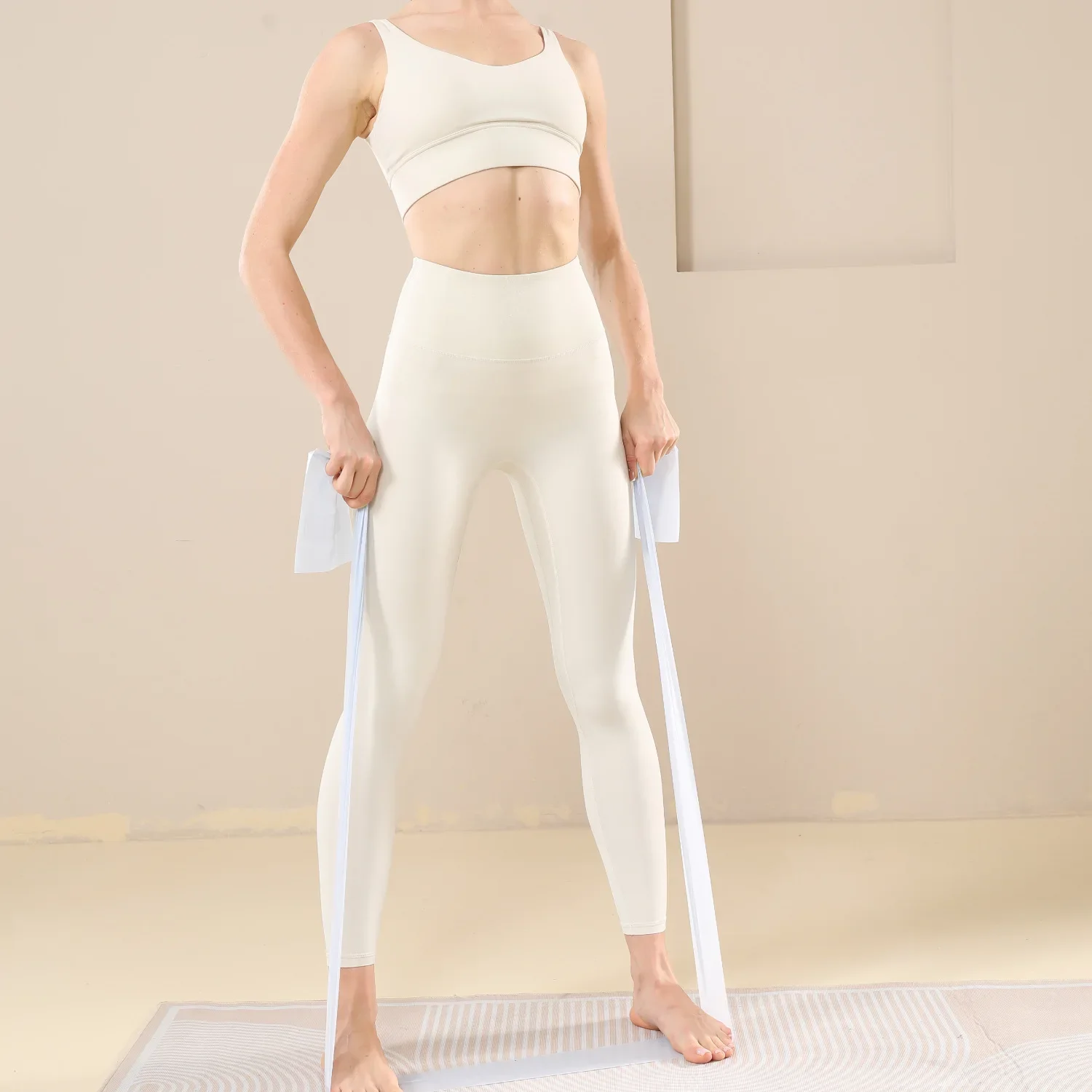 WOSWEIR-Yoga Rally Home Stretching Resistance Strap for Beginners Ladies Body Fitness Latin Dance Stretch Strap
