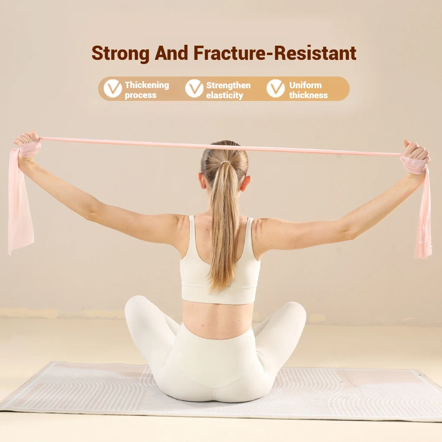 WOSWEIR-Yoga Rally Home Stretching Resistance Strap for Beginners Ladies Body Fitness Latin Dance Stretch Strap