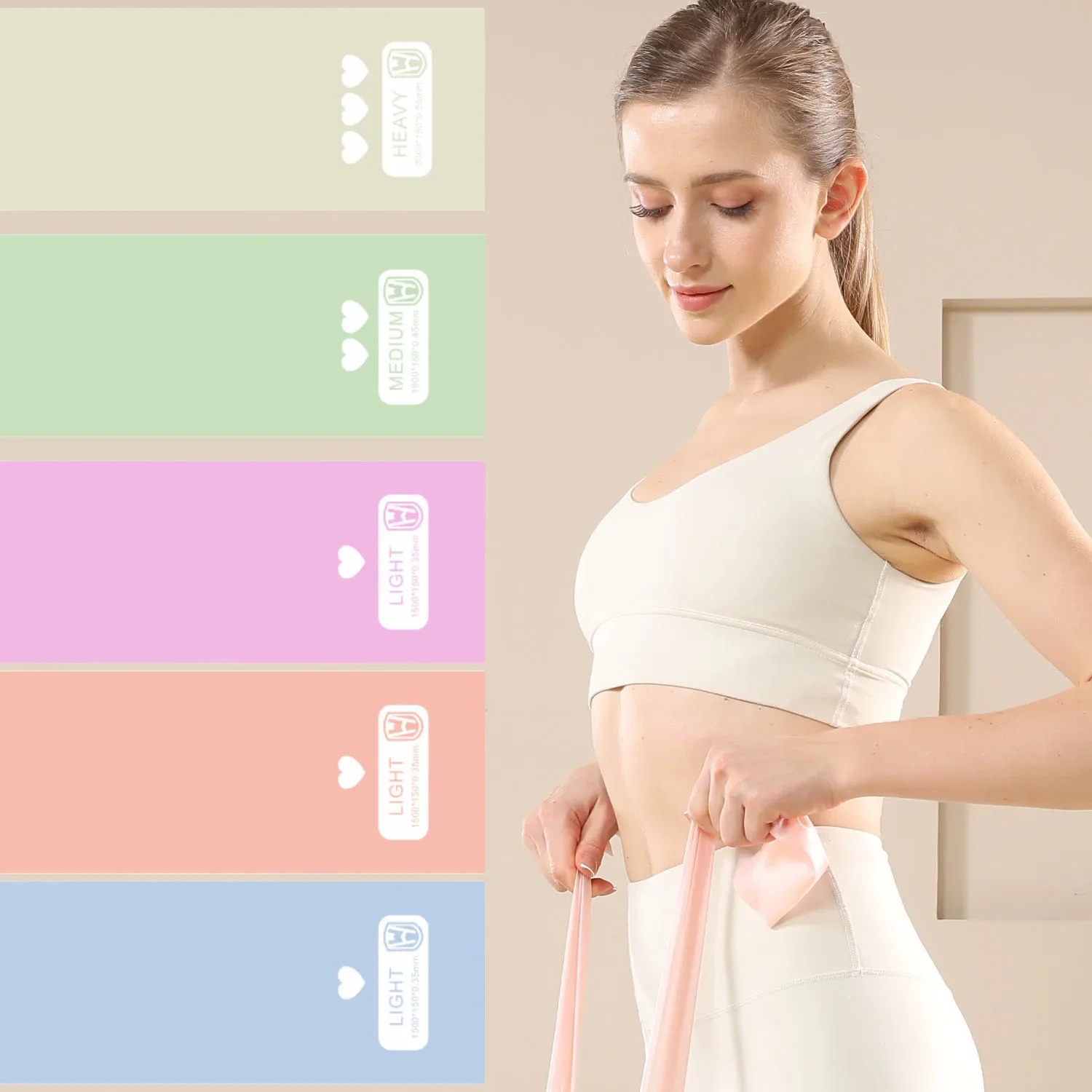 WOSWEIR-Yoga Rally Home Stretching Resistance Strap for Beginners Ladies Body Fitness Latin Dance Stretch Strap