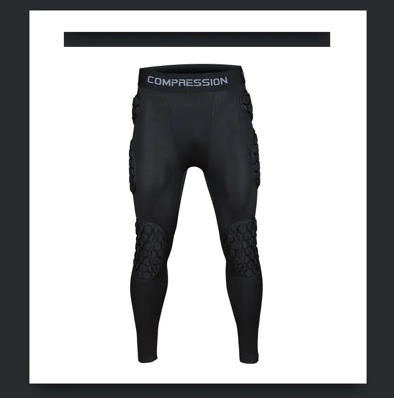 Men Soccer Goalkeeper Training Pants EVA Thicken Sponge Protection Mens Football Rugby Knee Hip Pad Trousers Long Pant Leggings