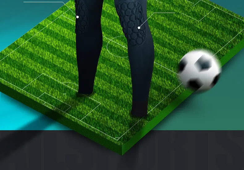 Men Soccer Goalkeeper Training Pants EVA Thicken Sponge Protection Mens Football Rugby Knee Hip Pad Trousers Long Pant Leggings
