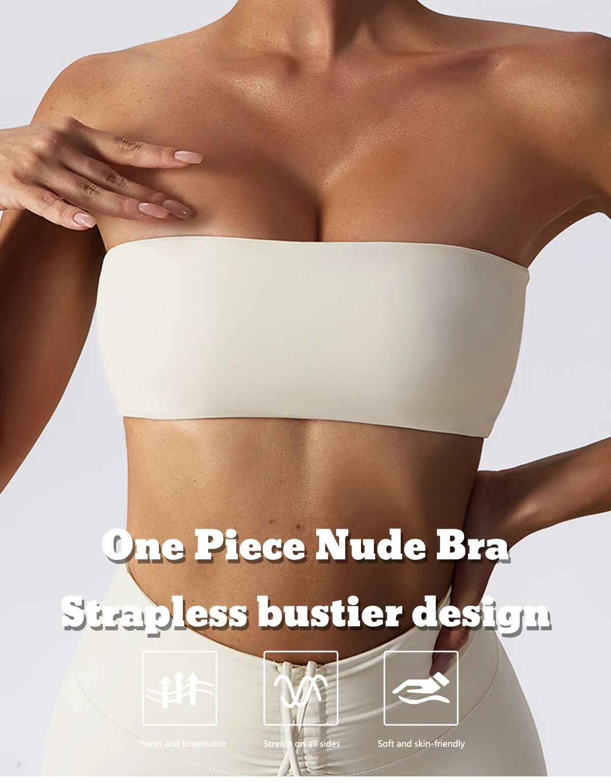 Ctenkevet New Summer Strapless Bra Woman Yoga Bra Gym Sports Underwear Female Tube Top Sports Bra Gym Bra Women Fitness Crop Top