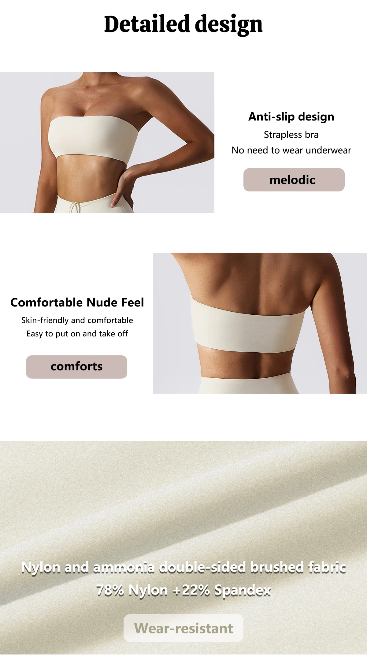 Ctenkevet New Summer Strapless Bra Woman Yoga Bra Gym Sports Underwear Female Tube Top Sports Bra Gym Bra Women Fitness Crop Top