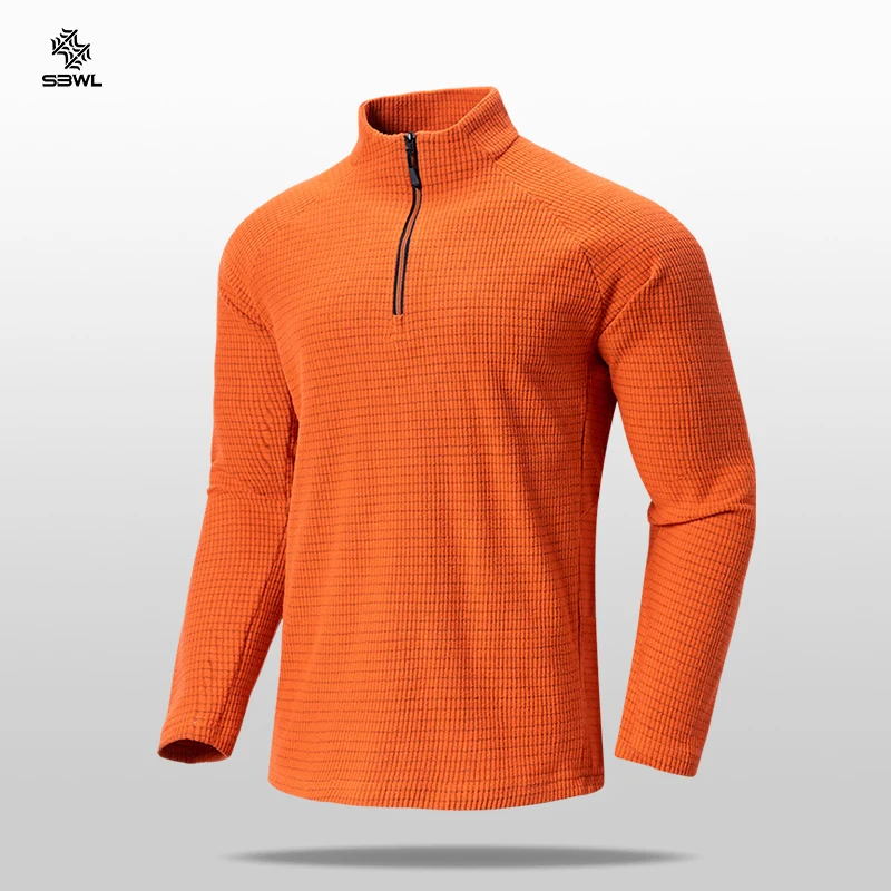SBWL Men's High Quality Cycling Hiking Outdoor Sports Long Sleeve T-Shirt Leisure Speed Dry Running Fitness Sports Clothing Tops