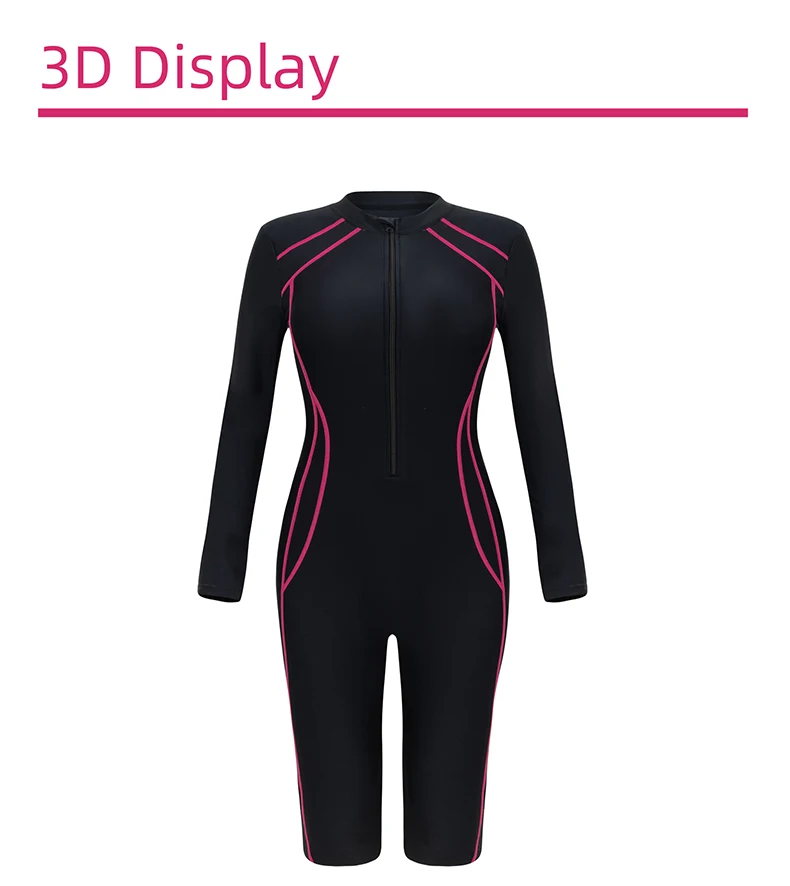Women's Swimsuit With Sleeve One Piece Bathing Suit Female Beachwear Sport Style Swimming Costume Woman Swimwear Surfing Suit