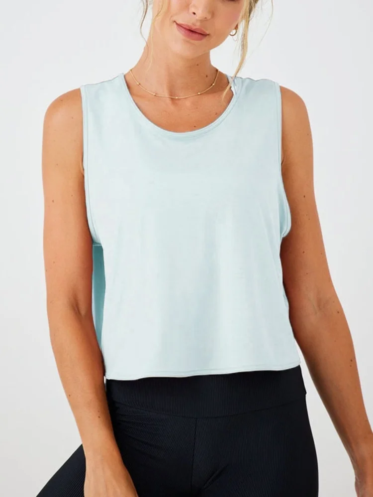 Summer Breathable Racerback Yoga Tank Tops Women Workout Gym Fitness Vest Quick Dry Running Sport Sleeveless Shirts Customize