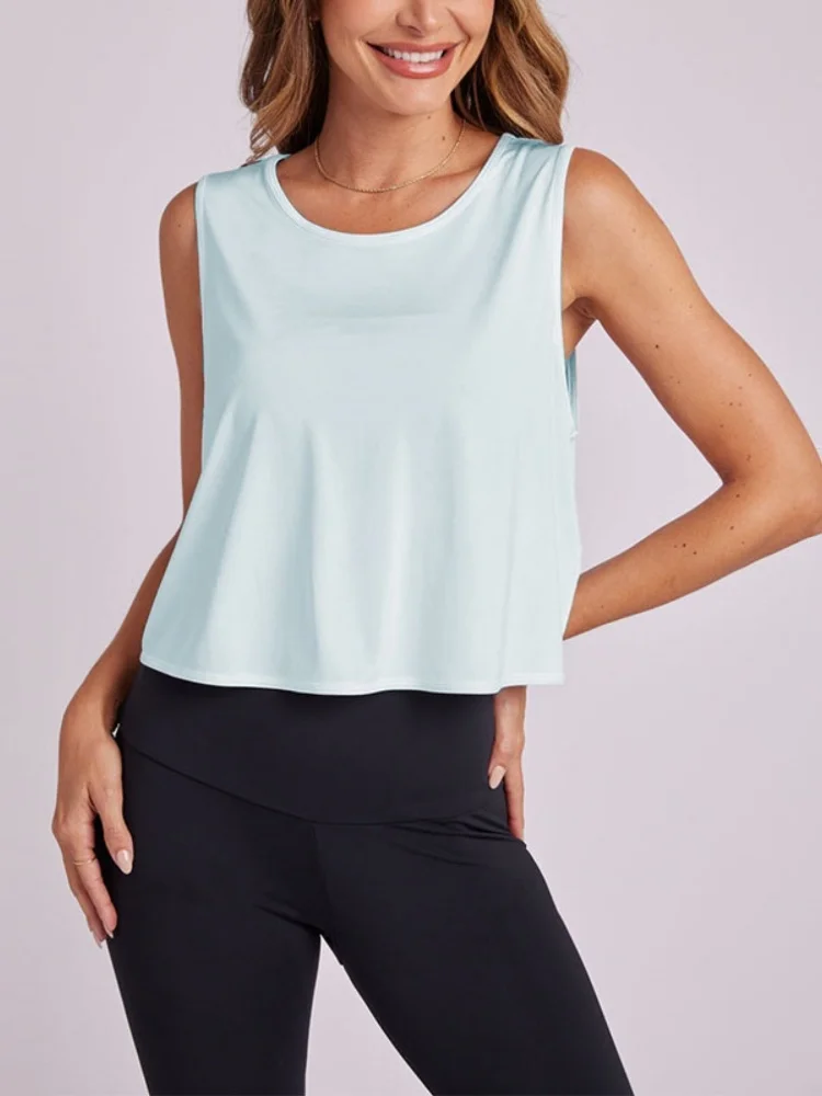 Summer Breathable Racerback Yoga Tank Tops Women Workout Gym Fitness Vest Quick Dry Running Sport Sleeveless Shirts Customize