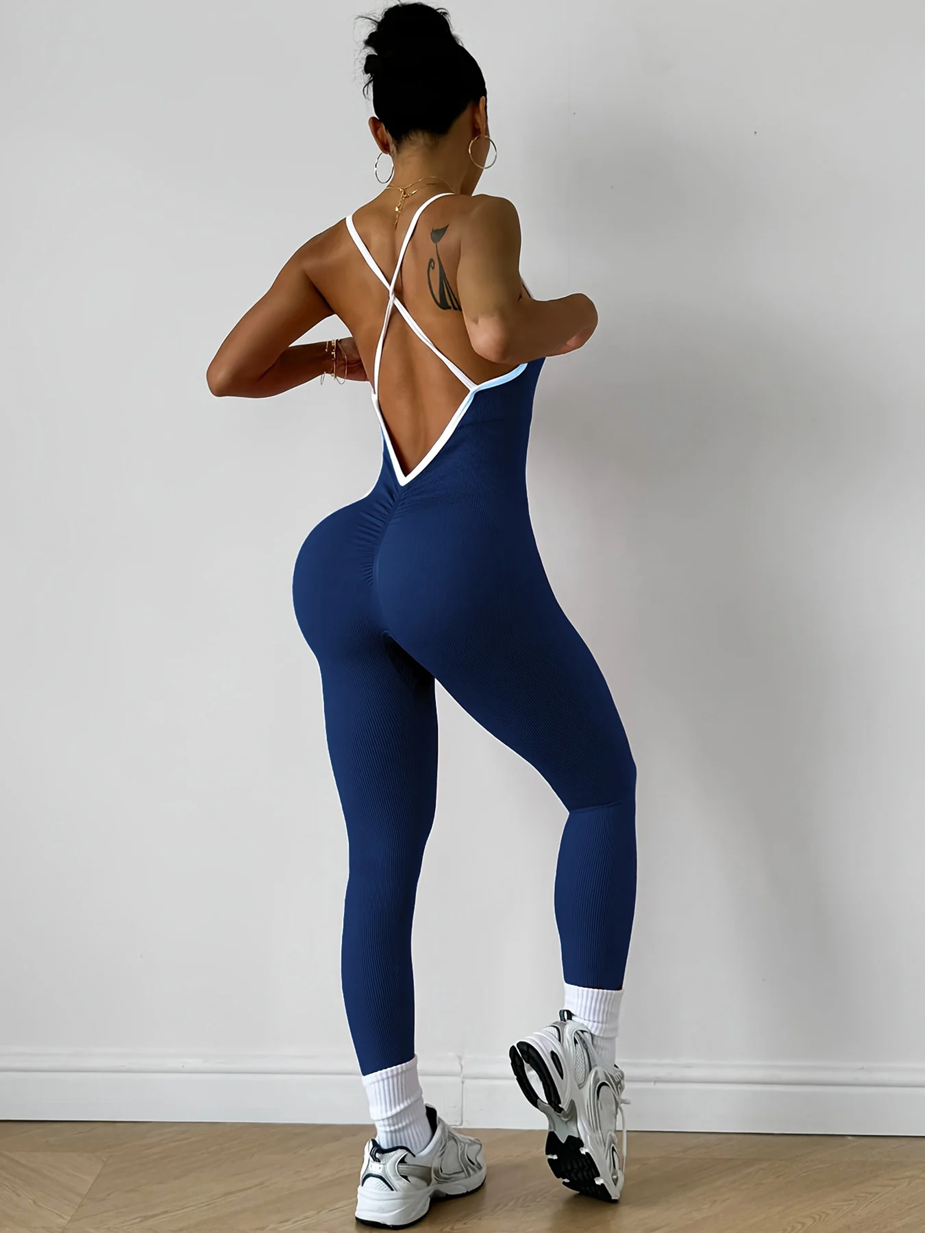 CZGUKE  Girls Pink Sports Jumpsuit Running One Piece Bodysuit Workout Rompers Women Overalls Sportswear Gym Fitness Yoga Suit