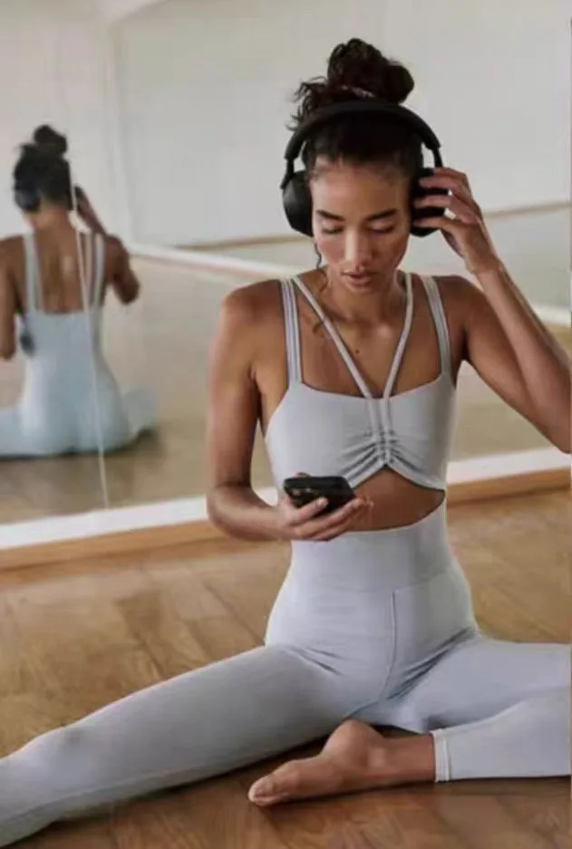 Sexy Hollow Scrunch Women Gym Sport Jumpsuit Raises Butt Female Yoga Fitness Overalls Outfits High Intensity Training Gym Romper