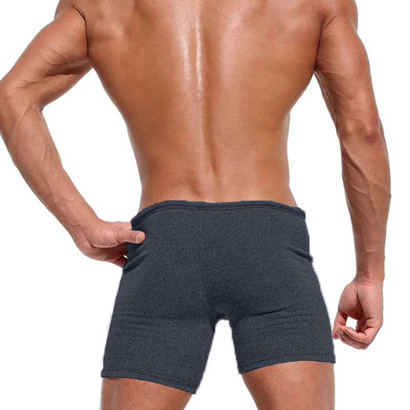 Summer Men's Shorts Casual Breathable Drawstring Shorts Solid-color Running And Sports Shorts Surfing Beach Vacation 2025 New