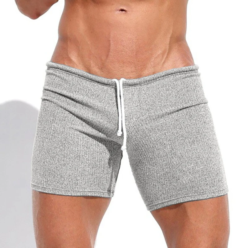 Summer Men's Shorts Casual Breathable Drawstring Shorts Solid-color Running And Sports Shorts Surfing Beach Vacation 2025 New