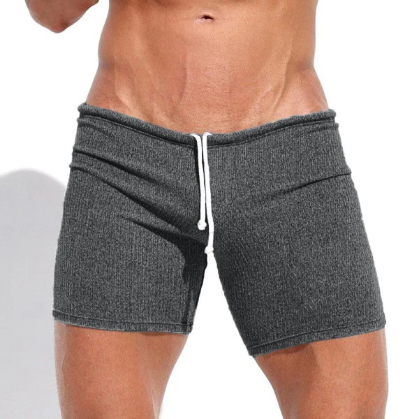 Summer Men's Shorts Casual Breathable Drawstring Shorts Solid-color Running And Sports Shorts Surfing Beach Vacation 2025 New