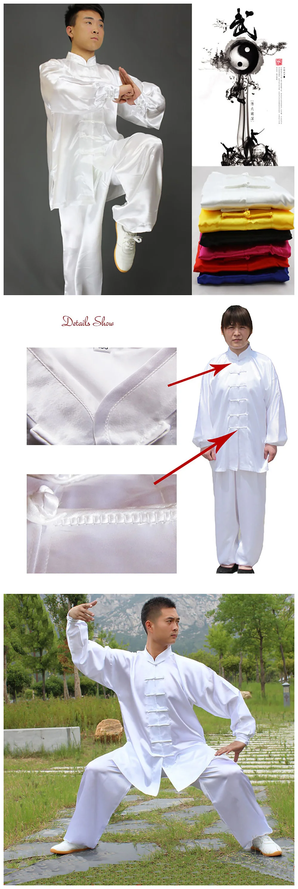 Traditional Chinese Tai Chi Kung Fu Uniforms Adult Morning Gymnastics Wushu Clothing Kids Adult Martial Arts Wing Chun Suit
