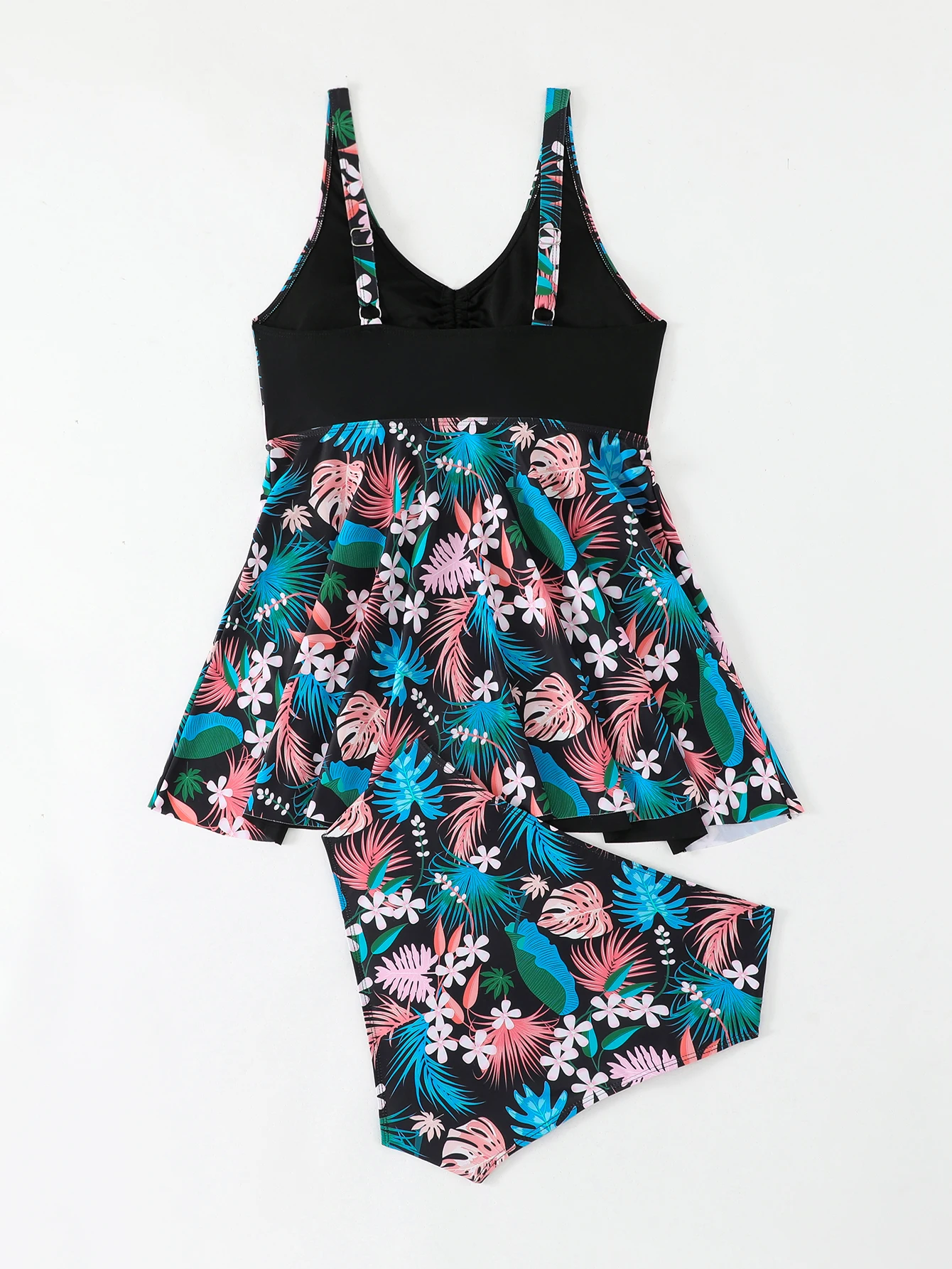 2026 Swimsuit Women Leopard Large Plus Size Tankini 2 Pieces Swimwear Female Bathers Bathing Swimming Swim Suit Beach Dress 5XL