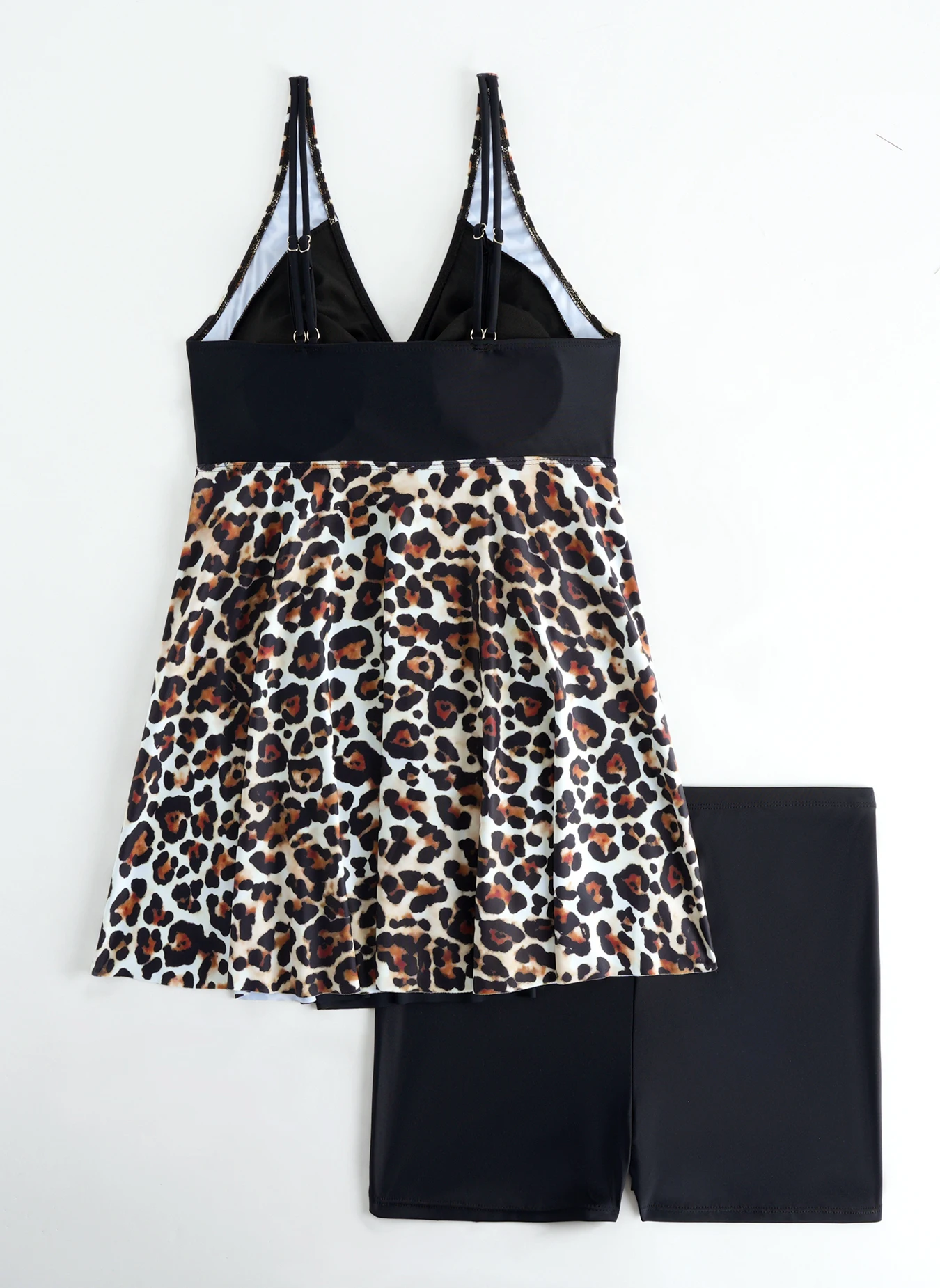 2026 Swimsuit Women Leopard Large Plus Size Tankini 2 Pieces Swimwear Female Bathers Bathing Swimming Swim Suit Beach Dress 5XL