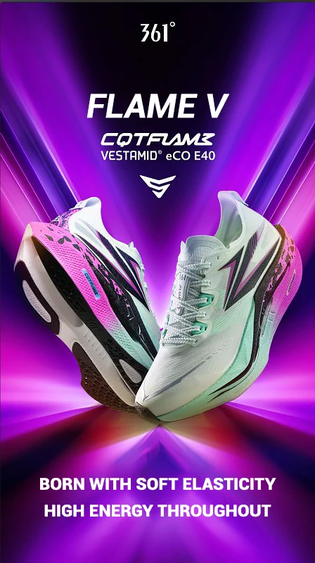 361 Degrees Flame 5 Men's Running Shoes Breathable Stable Rebound Carbon Plate Grippy Durable Marathon Male Sneakers 672612213