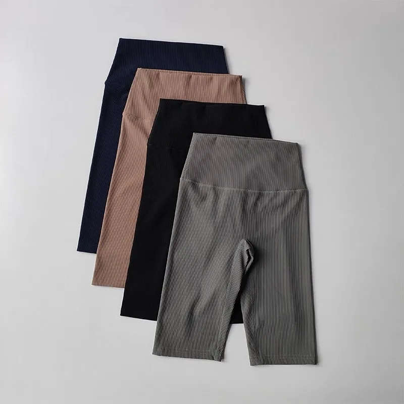 Women Shorts Sports For Women New Cycling Ribbed Jogging Fitness High Waist Push Up Gym Shorts Leggings Yoga Shorts Short Pants