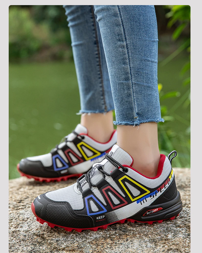 Men's Hiking Shoes Outdoor Sports Shoes Lace-up Hiking Shoes Women's Hiking Sports Shoes Non-slip Hunting Tactical Sports Shoes