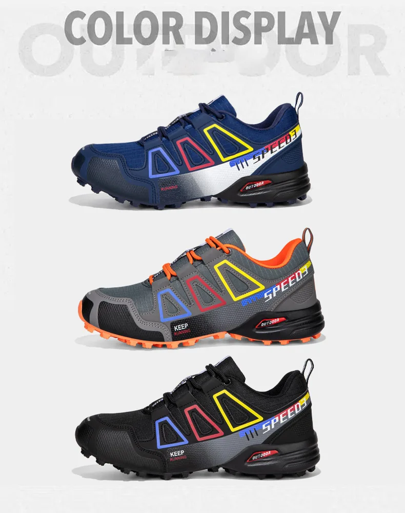Men's Hiking Shoes Outdoor Sports Shoes Lace-up Hiking Shoes Women's Hiking Sports Shoes Non-slip Hunting Tactical Sports Shoes