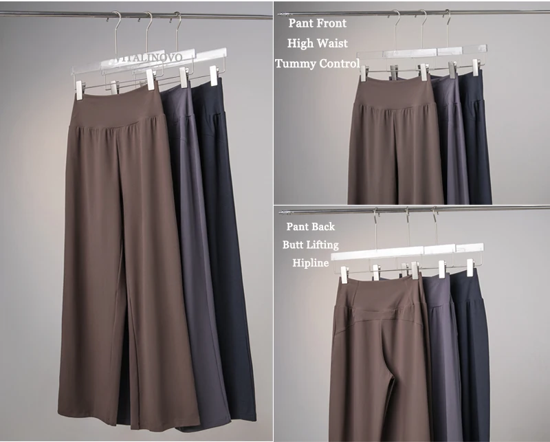 VITALINOVO Wide Leg Yoga Pants for Women Sweatpants with Three Pockets Flare Lounge Pants Loose High Waist Comfy Workout Dance