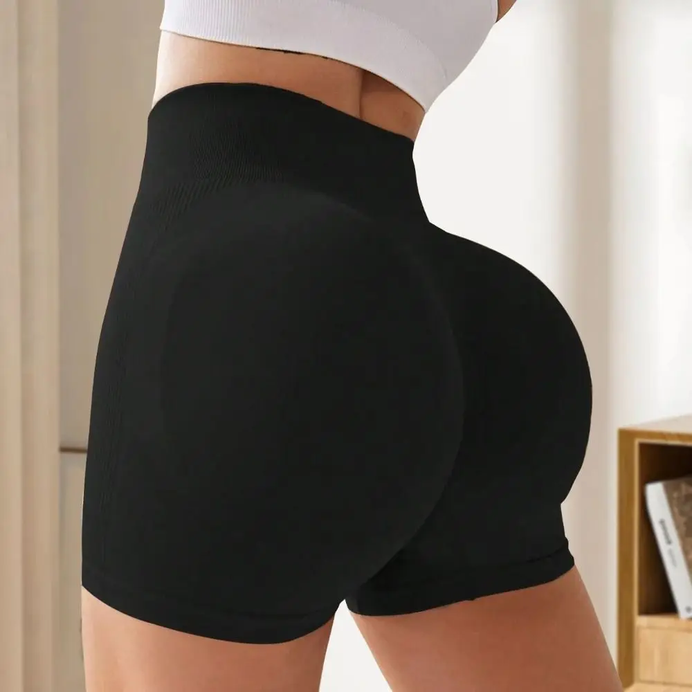 Seamless Leggings Gym Shorts Elastic Tight Fitting Biker Shorts Lifted Buttocks Breathable Fitness Shorts Women's Fitness