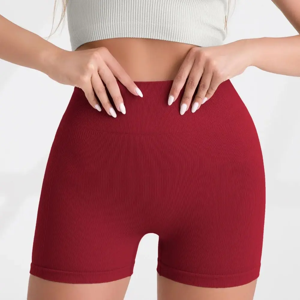 Seamless Leggings Gym Shorts Elastic Tight Fitting Biker Shorts Lifted Buttocks Breathable Fitness Shorts Women's Fitness