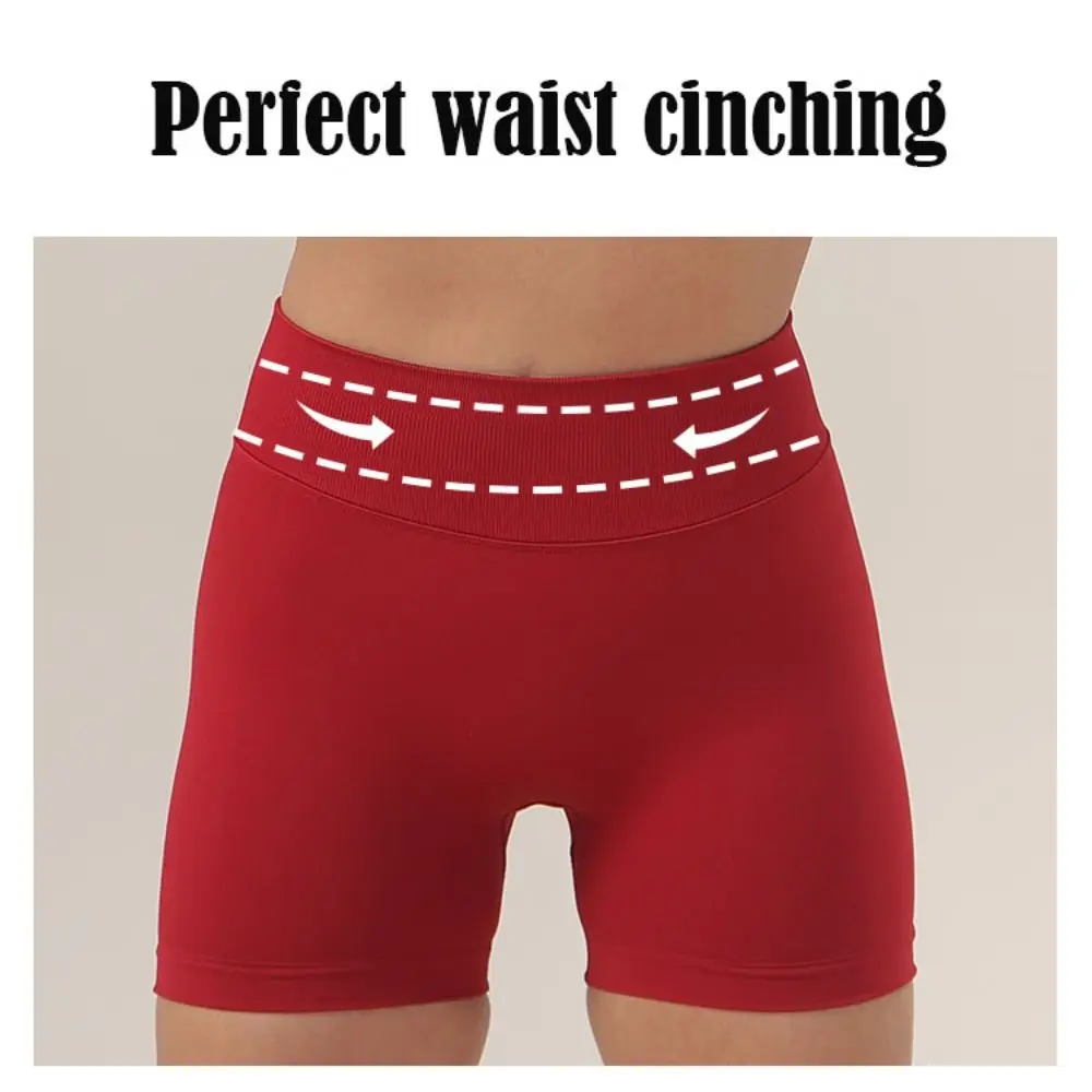 Seamless Leggings Gym Shorts Elastic Tight Fitting Biker Shorts Lifted Buttocks Breathable Fitness Shorts Women's Fitness