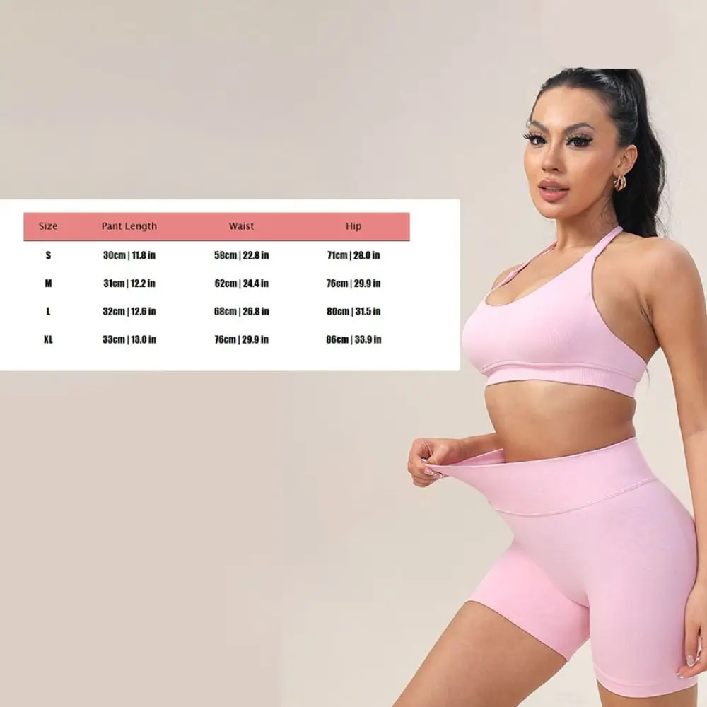 Seamless Leggings Gym Shorts Elastic Tight Fitting Biker Shorts Lifted Buttocks Breathable Fitness Shorts Women's Fitness
