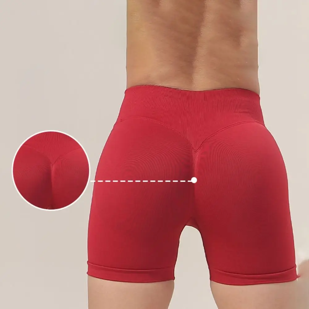 Seamless Leggings Gym Shorts Elastic Tight Fitting Biker Shorts Lifted Buttocks Breathable Fitness Shorts Women's Fitness