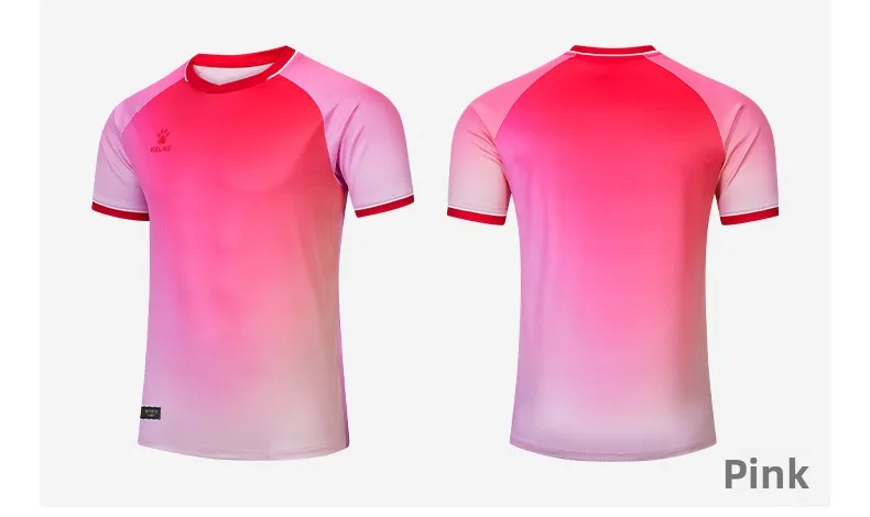 Kelme Men's Football Jacket Quick Drying Breathable Sports Short Sleeve Thin Outdoor Running Round Neck Training Suit