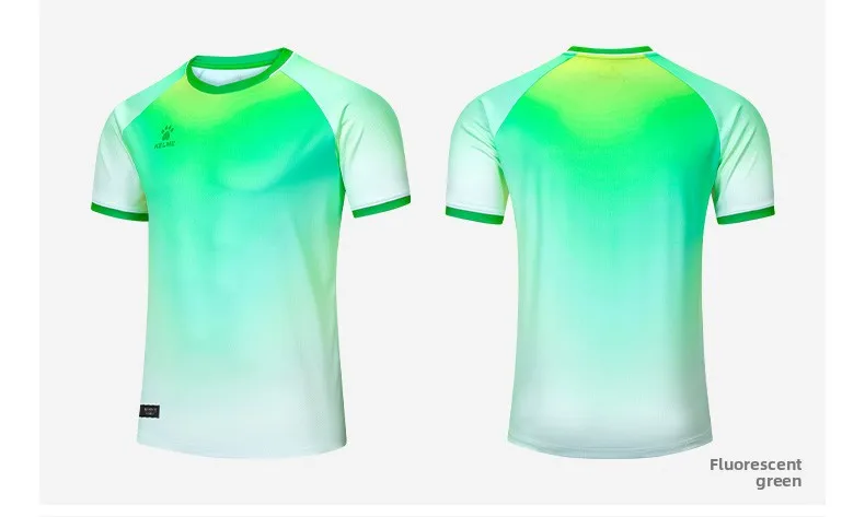 Kelme Men's Football Jacket Quick Drying Breathable Sports Short Sleeve Thin Outdoor Running Round Neck Training Suit