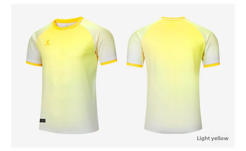 Kelme Men's Football Jacket Quick Drying Breathable Sports Short Sleeve Thin Outdoor Running Round Neck Training Suit