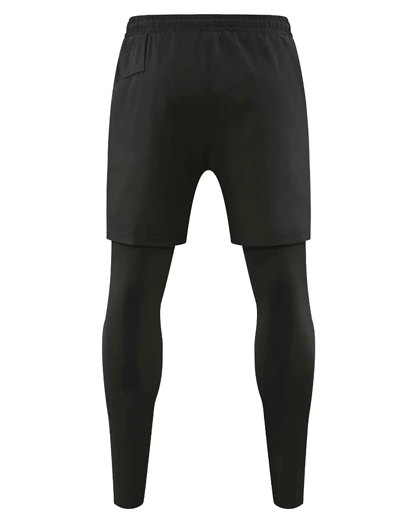 Men's Running Pants Compression Sport Tights 2 In 1 Quick Dry Fitness Gym Leggings Male Sportswear Workout Training Trousers