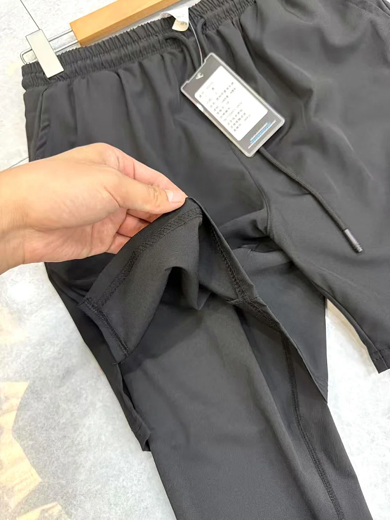 Men's Running Pants Compression Sport Tights 2 In 1 Quick Dry Fitness Gym Leggings Male Sportswear Workout Training Trousers