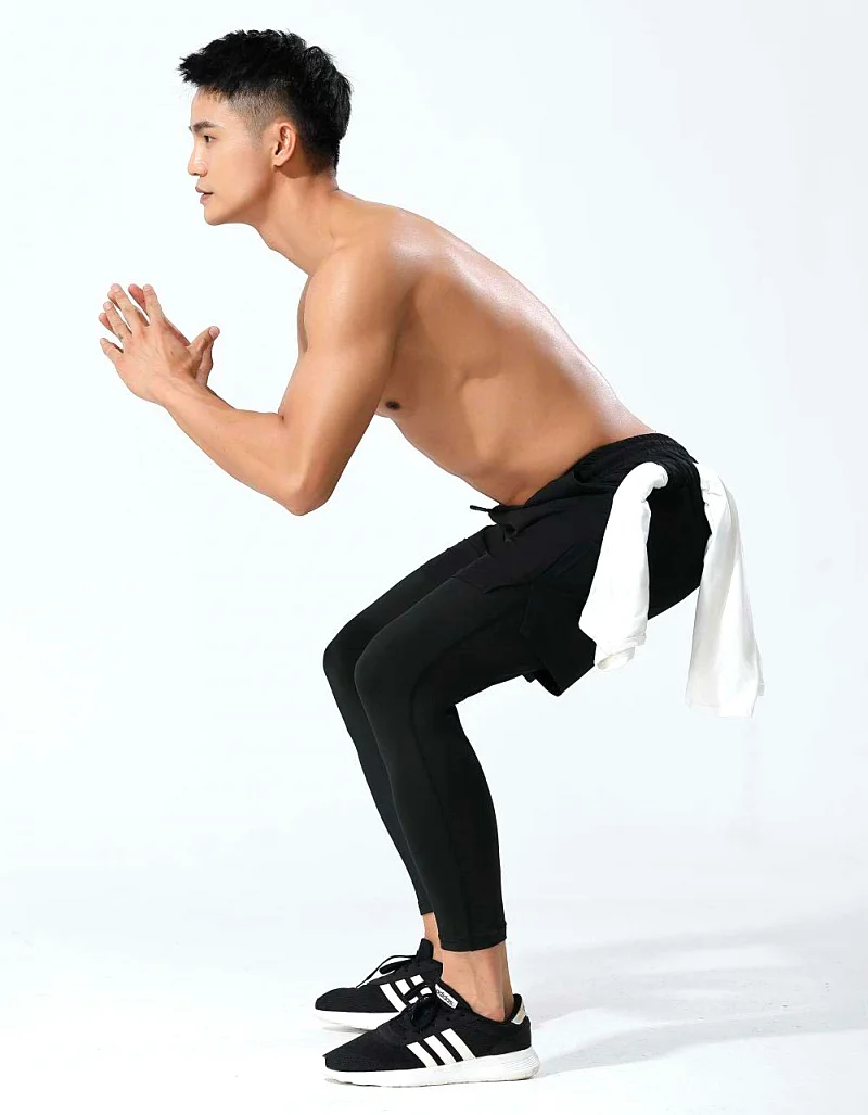 Men's Running Pants Compression Sport Tights 2 In 1 Quick Dry Fitness Gym Leggings Male Sportswear Workout Training Trousers