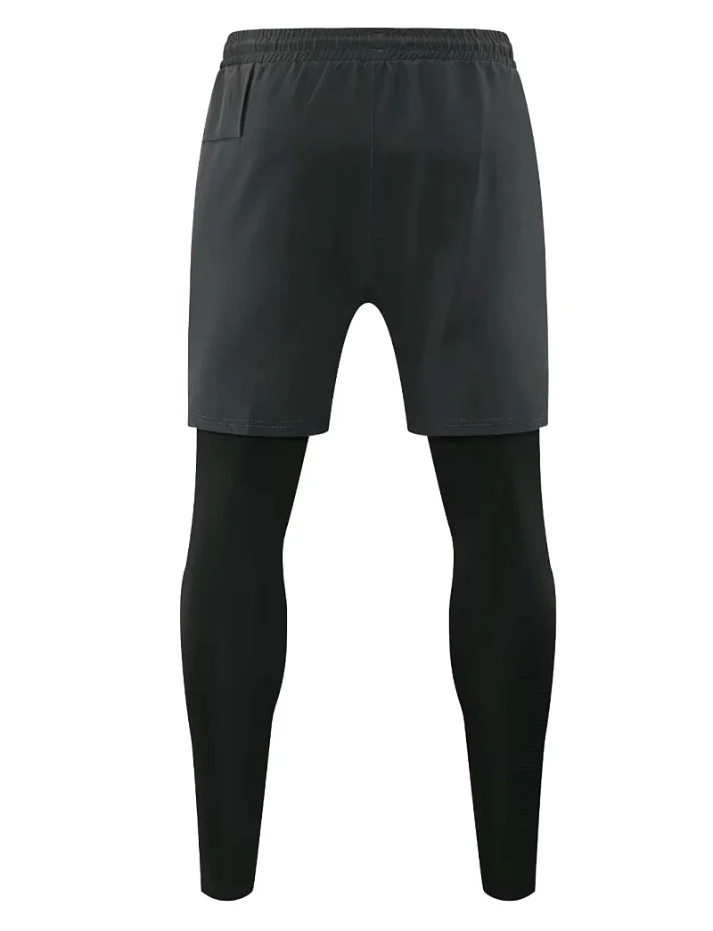 Men's Running Pants Compression Sport Tights 2 In 1 Quick Dry Fitness Gym Leggings Male Sportswear Workout Training Trousers