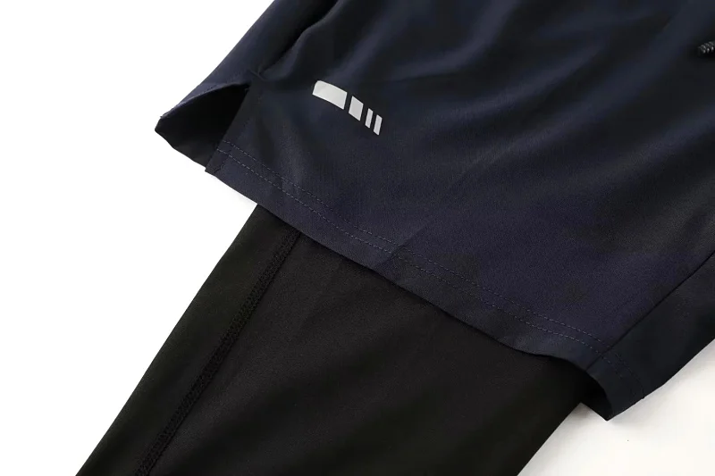 Men's Running Pants Compression Sport Tights 2 In 1 Quick Dry Fitness Gym Leggings Male Sportswear Workout Training Trousers