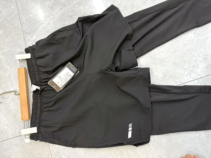 Men's Running Pants Compression Sport Tights 2 In 1 Quick Dry Fitness Gym Leggings Male Sportswear Workout Training Trousers