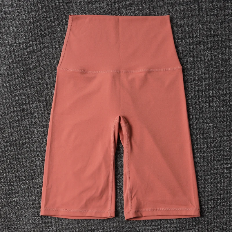 SOISOU Nylon Women's Shorts Gym Yoga Cycling Shorts High Waist Elastic Breathable No T Line Fitness Womens Clothing 24 Colors