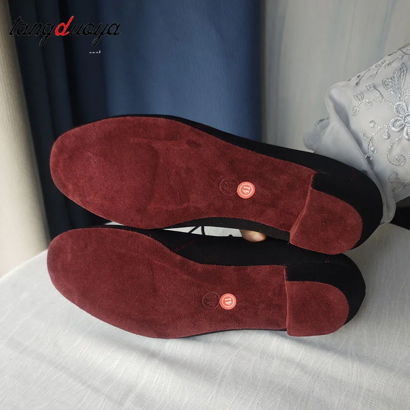 Men Latin Dance Shoes Adult Suede Soles Teacher Shoes Soft Base Male Oxford Heel Canvas Breathable Dance Sneakers 